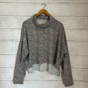 NWOT American Eagle Chetah Print Thermal Boxy Turtleneck.